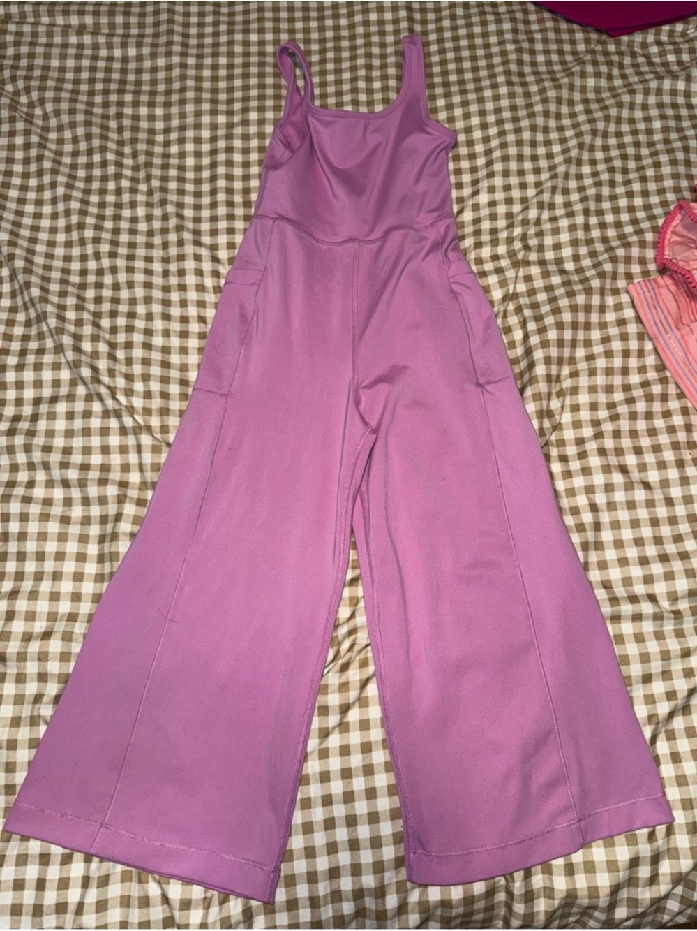90 Degree By Reflex Girls' Mauve Wide-Leg Jumpsuit